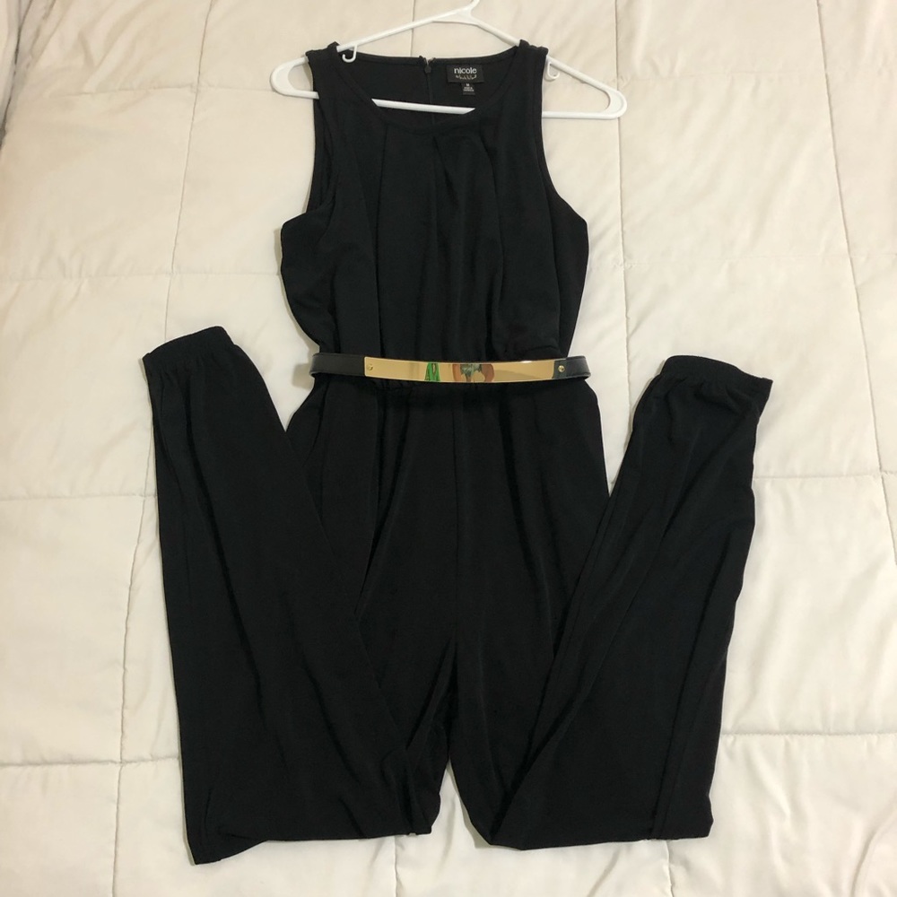 Women’s romper. Full length, black, size Medium